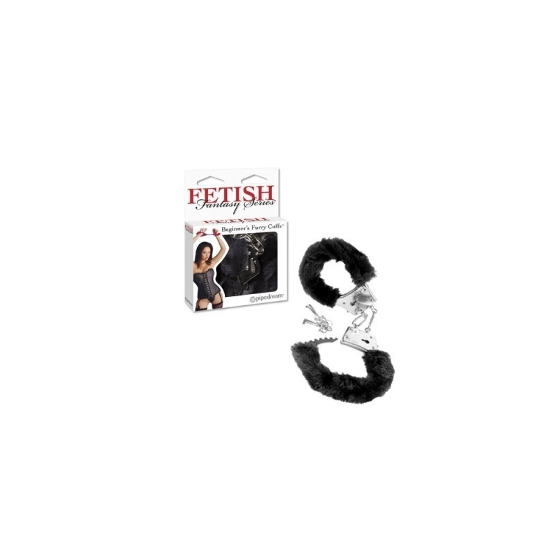 Beginners Furry Cuffs Negro