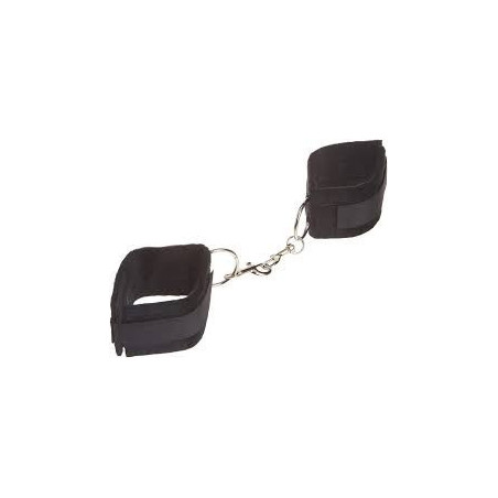 ESPOSAS DE VELCRO   PARA MANOS Y PIES  OUCH NEGRAS