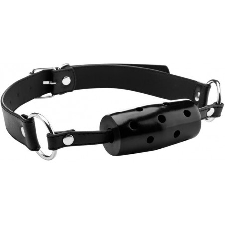 CYLINDER GAG WITH LEATHER STRAPS MORDAZA
