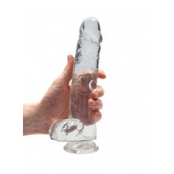 9" CRYSTAL CLEAR DILDO...