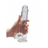 9" CRYSTAL CLEAR DILDO  REALROCK