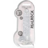 9" CRYSTAL CLEAR DILDO  REALROCK