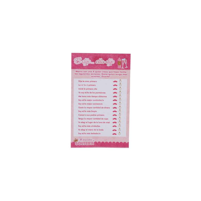 Juego Despedida   VARIOS  21.5x13.4cm 10pz