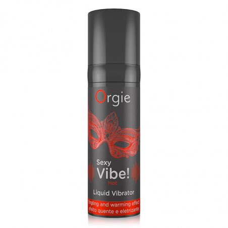 VIBRADOR LIQUIDO  SENSACIÓN DE CALOR SEXY VIBE  HOT  ORGIE  15 ML