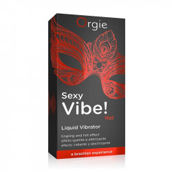 VIBRADOR LIQUIDO  SENSACIÓN DE CALOR SEXY VIBE  HOT  ORGIE  15 ML