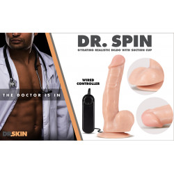 DR SPIN 8"  VIBRADOR GIRATORIO FORMA DE PENE  DR SKIN
