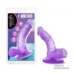 4" Dildo mini cock  con base de succión