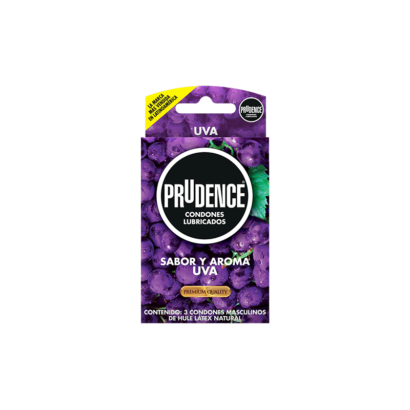 PRUDENCE SABOR Y AROMA UVA 3 CONDONES