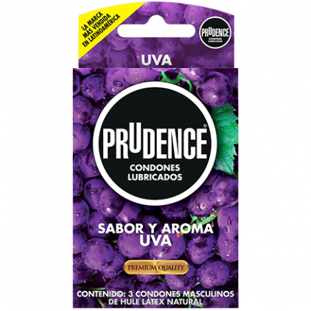 PRUDENCE SABOR Y AROMA UVA 3 CONDONES