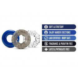 TRIPLE STRETCH  STAY HARD ANILLOS 3 PACK