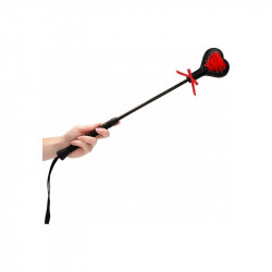 CROP BLACK HEART RED LACE...