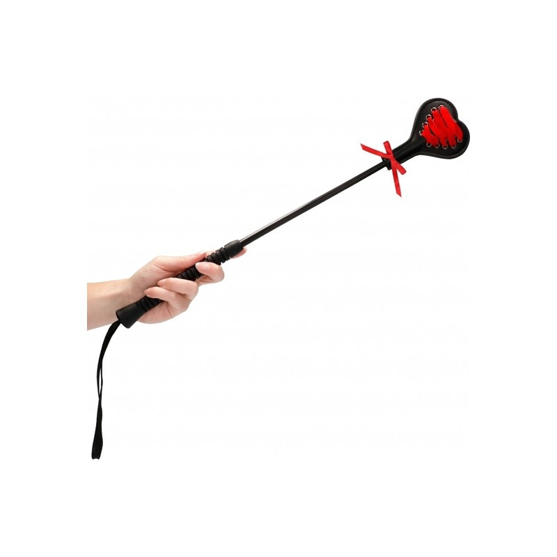CROP BLACK HEART RED LACE FUSTA CORAZON LISTON ROJO