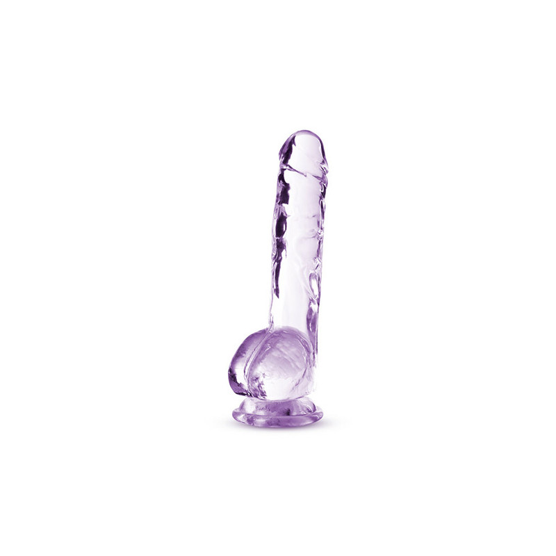 B YOURS DILDO 8" CRYSTALLINE  AMETHYST
