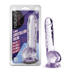 B YOURS DILDO 8" CRYSTALLINE  AMETHYST