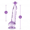 B YOURS DILDO 8" CRYSTALLINE  AMETHYST