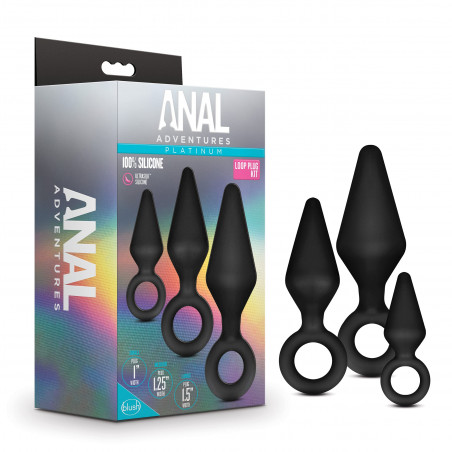 KIT LOOP PLUG   ANAL ADVENTURES  3 PIEZAS SILICON DILATADORES