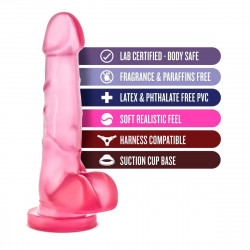 SWEET AND HARD 4    DILDO B YOURS   7" CON TESTICULOS