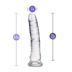 GLISTEN DIAMOND  DILDO TRANSPARENTE B YOURS SIN TESTICULOS