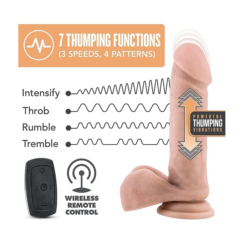 DR. BECKHAM 7.5" THUMPING VIBRADOR PERCUSIÓN  CONTROL REMOTO