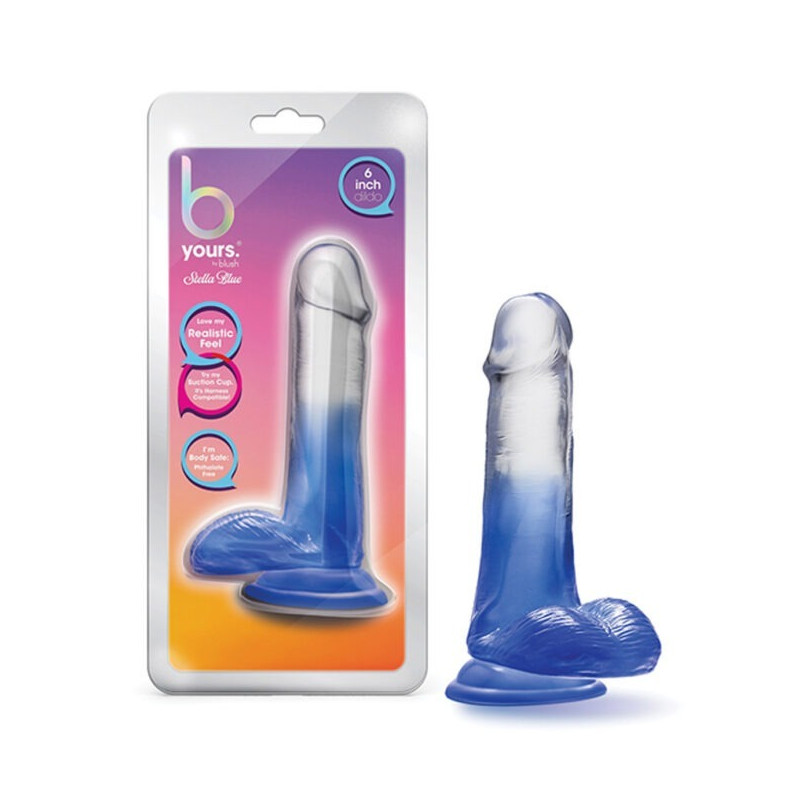 STELLA  BLUE DILDO  BICOLOR BLUSH