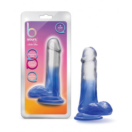 STELLA  BLUE DILDO  BICOLOR BLUSH