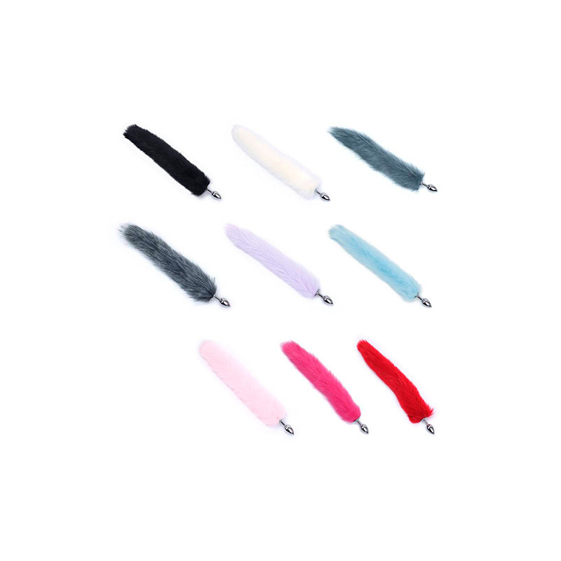 cola de zorro plug   40 cm VARIOS COLORES