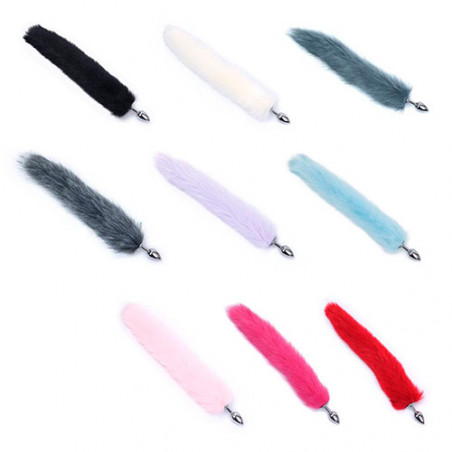 cola de zorro plug   40 cm VARIOS COLORES