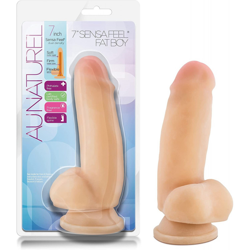 7"  SENSA FEEL  FAT BOY   DILDO REALISTA  AU NATUREL