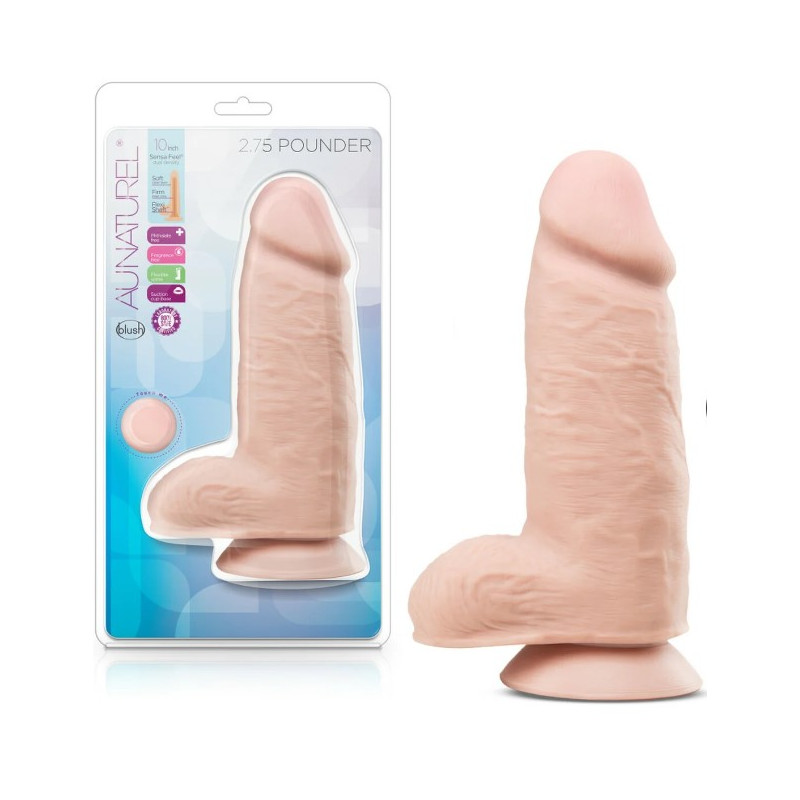 AU NATUREL Dildo Grueso POUNDER 7.62 CM DE ANCHO
