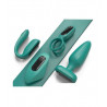THE LOVE KIT 4 EN 1 S HANDLE anillo, panty vibradora, clip partner y plug anal de silicon intercambiable