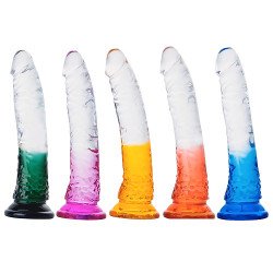 QS-D016 DILDO BICOLOR CURVO...