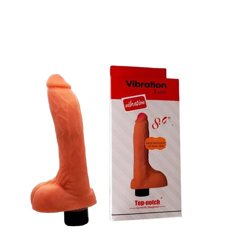 8.4 top notch vibrador realista con testiculos