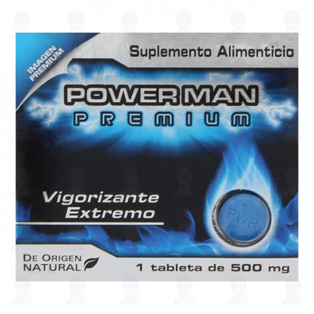 premium power man vigorizante masculino 1 tableta de 500 mg