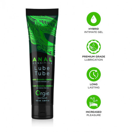 Lube Tube Anal Sensitive  CON CENTELLA ASIATICA  (100 ML) ORGIE