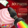 Pluwer rojo plug dilatador vibrador con giro, luz led y control desde teléfono celular