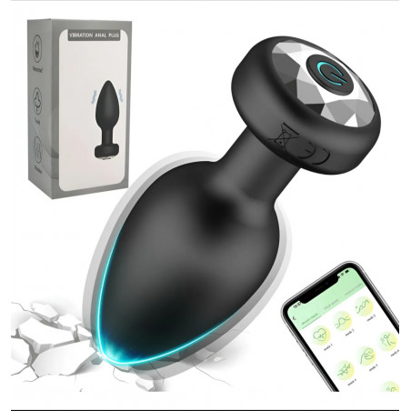 Briplug dilatador anal plug con vibración control desde su app de teléfono celular