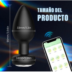Briplug dilatador anal plug con vibración control desde su app de teléfono celular