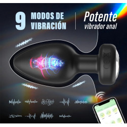 Briplug dilatador anal plug con vibración control desde su app de teléfono celular