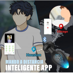 Briplug dilatador anal plug con vibración control desde su app de teléfono celular