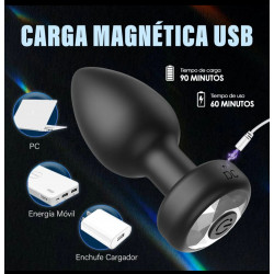 Briplug dilatador anal plug con vibración control desde su app de teléfono celular