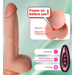 Penup vibrador realista con movimiento sube y baja control remoto