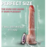 Penup vibrador realista con movimiento sube y baja control remoto