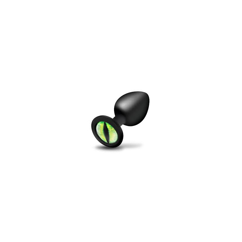 Plug ojo depredador verde de silicón tamaño chico