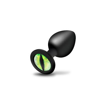 Plug ojo depredador verde de silicón tamaño chico