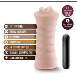 Angie masturbador forma de boca con bala vibradora m for men