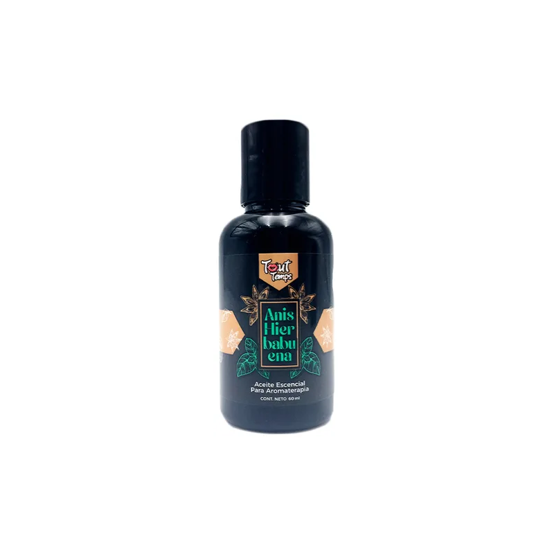 Aceite Para Masaje Aromaterapia Esencia Anís/Hierbabuena de la marca Tout Temps. 60 ml