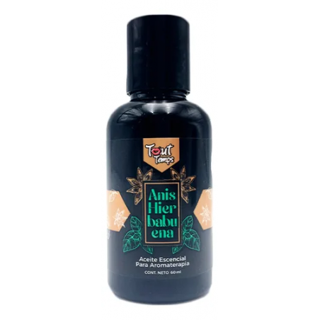 Aceite Para Masaje Aromaterapia Esencia Anís/Hierbabuena de la marca Tout Temps. 60 ml