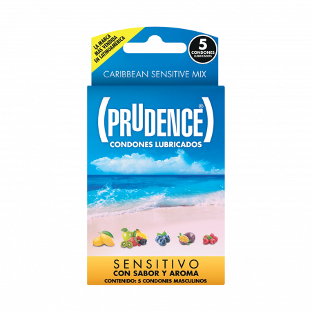 PRUDENCE   SENSITIVO caribbean mix 5 condones