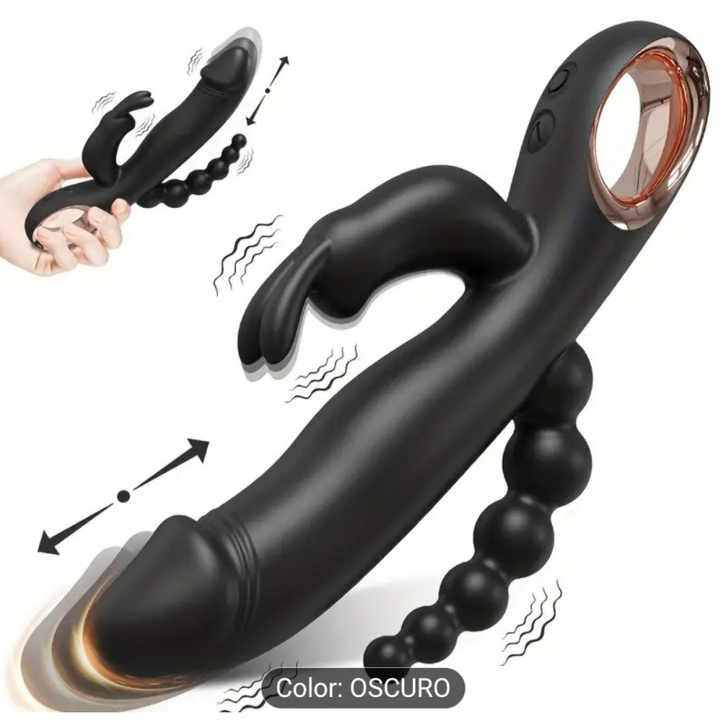 Triple sex angel III SUBE Y BAJA VIBRADOR ANAL VAGINAL Y CLÍTORIS RABBIT