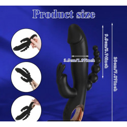 Triple sex angel III SUBE Y BAJA VIBRADOR ANAL VAGINAL Y CLÍTORIS RABBIT